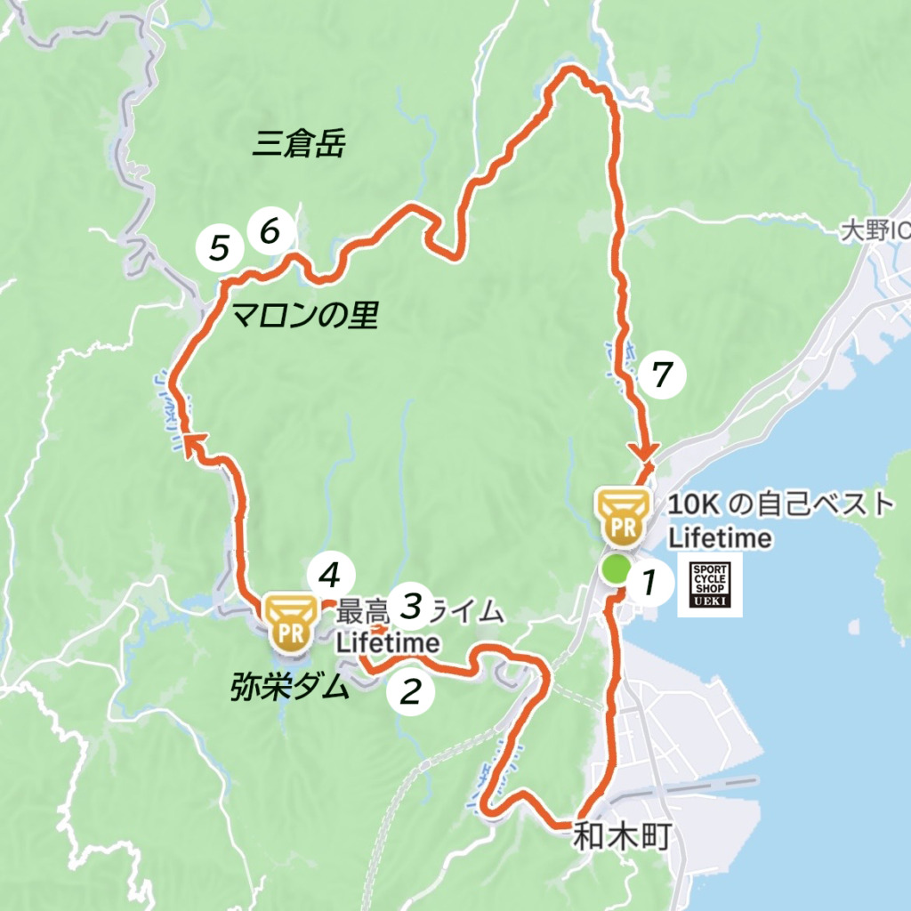 スポーツサイクルウエキのサイクルチャレンジ_course_ポイント